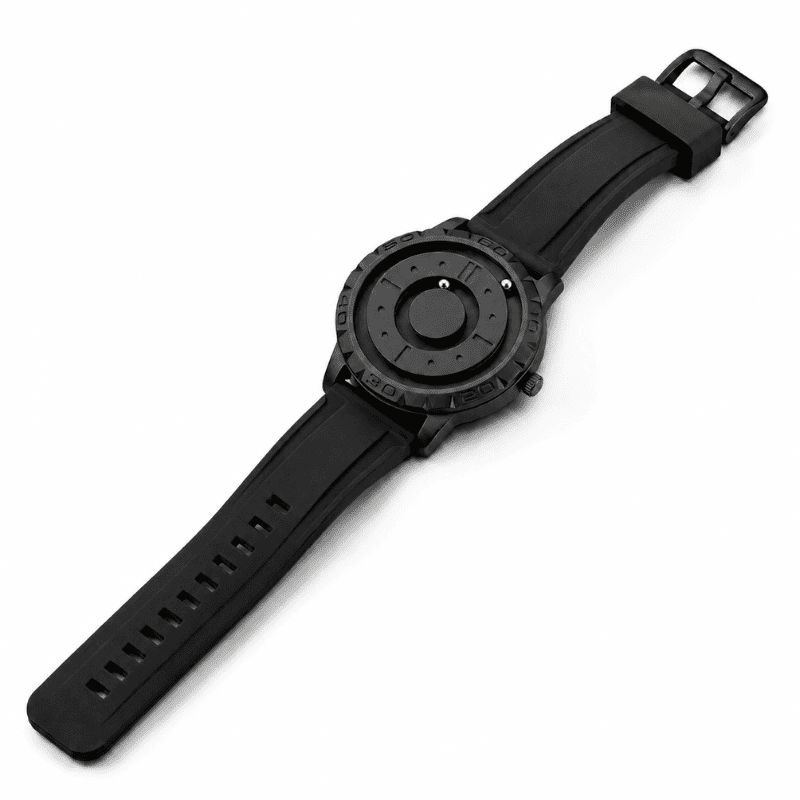 Relógio Magneto Black Silicone