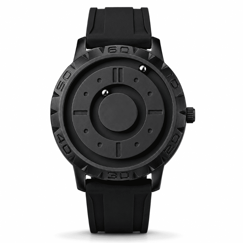 Relógio Magneto Black Silicone