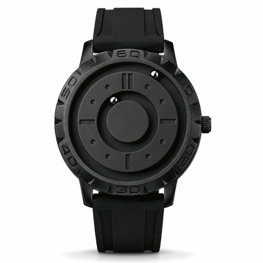 Relógio Magneto Black Silicone