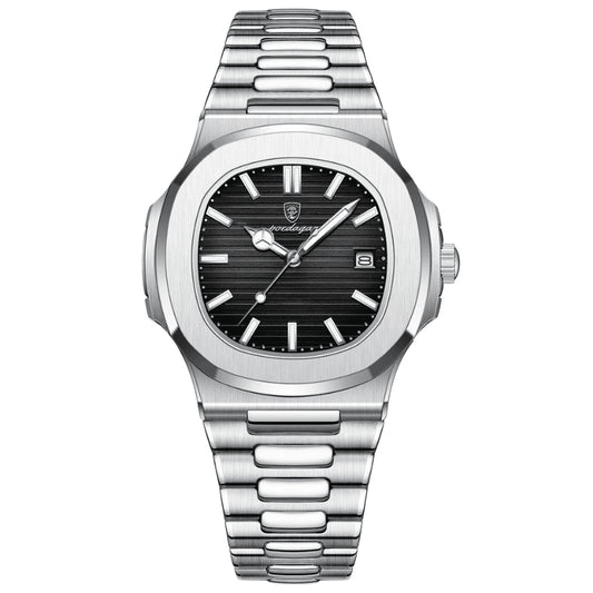Relógio Poedagar Nautilus Classic Preto — Aço Inoxidável