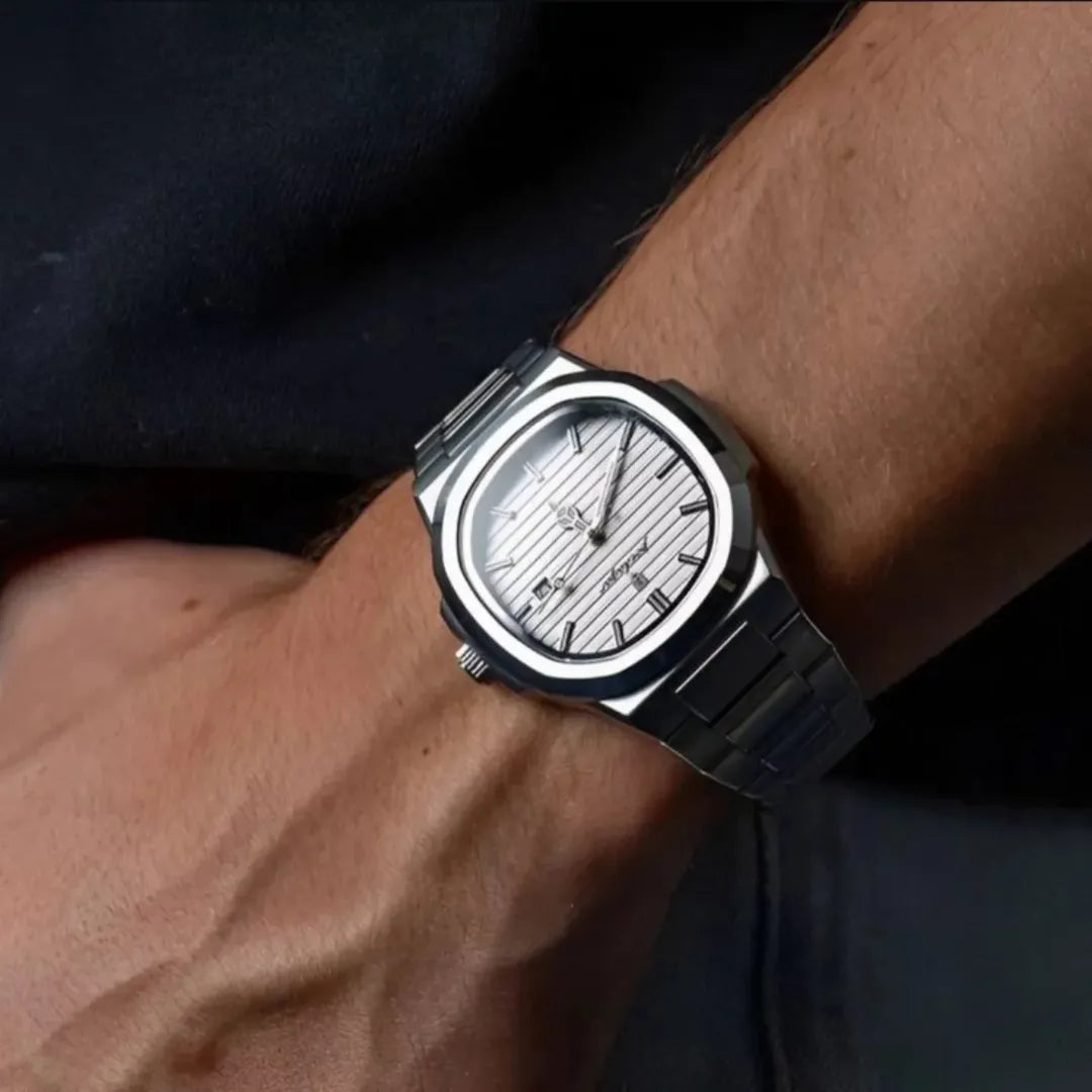 Relógio Poedagar Nautilus Classic Branco — Aço Inoxidável
