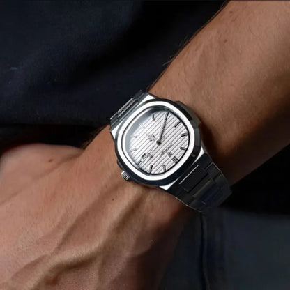 Relógio Poedagar Nautilus Classic Branco — Aço Inoxidável
